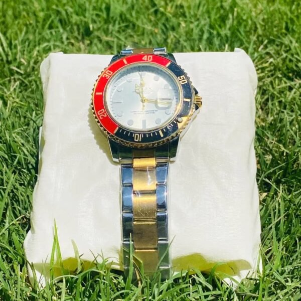 Rolex Two-Tone Grey Dial – Red & Black Bezel